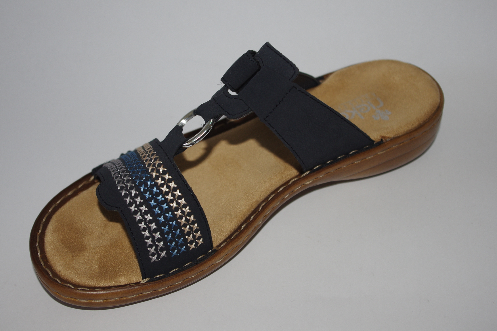 Damenpantolette blau - Rieker