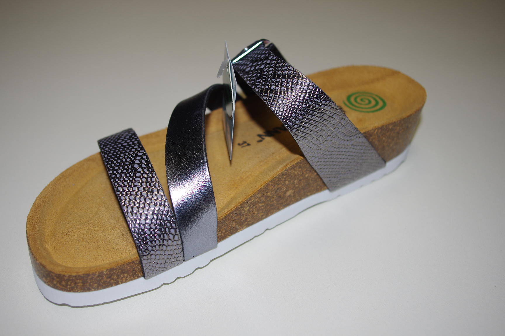 Damenpantolette - silber - Dr. Brinkmann